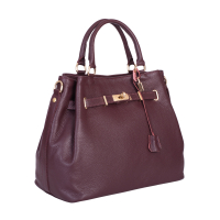  GEANTA ZEVO OFFICE DAMA ROSU BURGUNDY PIELE NATURALA OTILIA