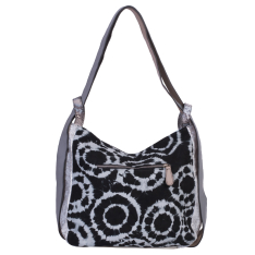 GEANTA RUCSAC ZEVO DAMA NEAGRA PIELE NATURALA INTOARSA TIP UNICAT DIMENSIUNE MARE COLECTIA PATCHWORK AMARA