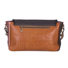 GEANTA ZEVO DAMA PIELE NATURALA MULTICOLORA TIP POSTAS DIMENSIUNE MEDIE COLECTIA PATCHWORK AURA 01