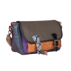 GEANTA ZEVO DAMA PIELE NATURALA MULTICOLORA TIP POSTAS DIMENSIUNE MEDIE COLECTIA PATCHWORK AURA 02