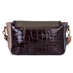 GEANTA ZEVO DAMA PIELE NATURALA MULTICOLORA TIP POSTAS DIMENSIUNE MEDIE COLECTIA PATCHWORK AURA 02