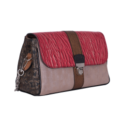 GEANTA ZEVO DAMA MULTICOLORA PIELE NATURALA PRINT UNICAT COLECTIA PATCHWORK TIP POSTAS MALVINA