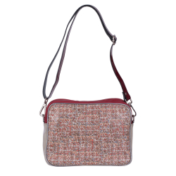 GEANTA ZEVO DAMA ROSU VISINIU PIELE NATURALA DIMENSIUNE MEDIE TIP POSTAS COLECTIA PATCHWORK NICHITA