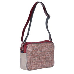 GEANTA ZEVO DAMA ROSU VISINIU PIELE NATURALA DIMENSIUNE MEDIE TIP POSTAS COLECTIA PATCHWORK NICHITA