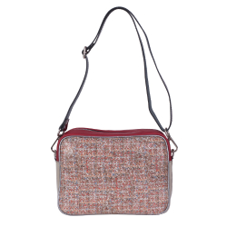 GEANTA ZEVO DAMA ROSU VISINIU PIELE NATURALA DIMENSIUNE MEDIE TIP POSTAS COLECTIA PATCHWORK NICHITA