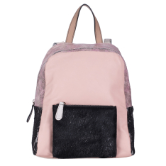 RUCSAC ZEVO DAMA UNICAT ROZ PIELE NATURALA PATCHWORK LUANA