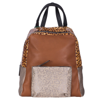 RUCSAC ZEVO DAMA UNICAT CONIAC PIELE NATURALA PATCHWORK LUANA