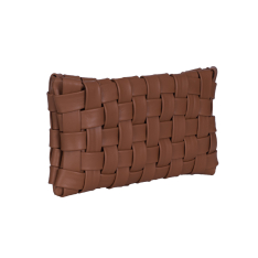 GEANTA ZEVO DAMA PIELE NATURALA IMPLETITA CONIAC TIP CLUTCH OCAZIE PATRICIA