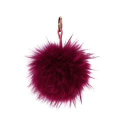 ACCESORIU GEANTA POMPON BORDO BLANA VULPE