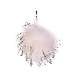 ACCESORIU GEANTA POMPON ALB BLANA VULPE 