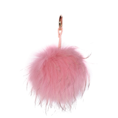 ACCESORIU GEANTA POMPON ROZ BLANA VULPE