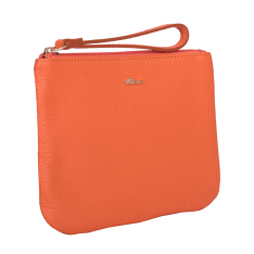 PORTFARD ZEVO CU MANER DAMA PORTOCALIU PIELE NATURALA