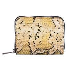 PORTOFEL ZEVO DAMA PRINT SARPE MIC PATCHWORK PIELE NATURALA 