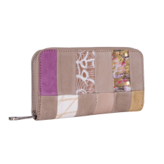 PORTOFEL ZEVO DAMA MULTICOLOR MARE PATCHWORK PIELE NATURALA PRINT 1
