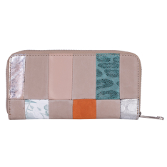 PORTOFEL ZEVO DAMA MULTICOLOR MARE PATCHWORK PIELE NATURALA PRINT 2