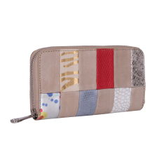 PORTOFEL ZEVO DAMA MULTICOLOR MARE PATCHWORK PIELE NATURALA PRINT 3