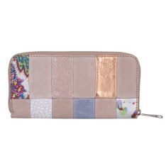 PORTOFEL ZEVO DAMA MULTICOLOR MARE PATCHWORK PIELE NATURALA PRINT 3