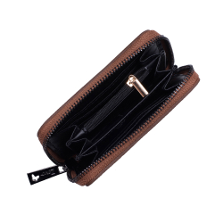 PORTOFEL ZEVO DAMA CONIAC MIC PIELE NATURALA 
