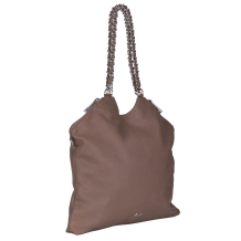 GEANTA ZEVO DAMA PIELE NATURALA TAUPE TIP SHOPPER DETALIU LANT RANIA