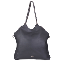 GEANTA ZEVO DAMA PIELE NATURALA GRI TIP SHOPPER DETALIU LANT RANIA