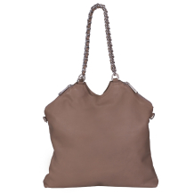 GEANTA ZEVO DAMA PIELE NATURALA TAUPE TIP SHOPPER DETALIU LANT RANIA