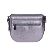 GEANTA ZEVO DAMA ARGINTIU INCHIS PIELE NATURALA GLITTER TIP POSTAS ROSALINDA