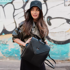 RUCSAC ZEVO DAMA NEGRU PIELE NATURALA MODEL V SANZIANA