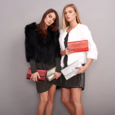 GEANTA ZEVO DAMA ROSIE PIELE NATURALA STRALUCITOARE PLIC OCAZIE SELINA