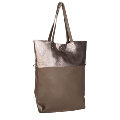 GEANTA ZEVO SHOPPING DAMA TAUPE PIELE NATURALA STEFANIA