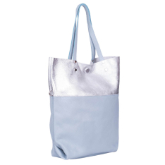 GEANTA ZEVO SHOPPING DAMA BLEU PIELE NATURALA STEFANIA