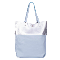 GEANTA ZEVO SHOPPING DAMA BLEU PIELE NATURALA STEFANIA