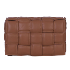 GEANTA ZEVO DAMA IMPLETITA CONIAC PIELE NATURALA FINA TAISIA