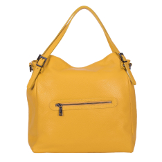 GEANTA ZEVO SHOPPER DAMA GALBENA PIELE NATURALA TALIDA