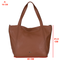 GEANTA ZEVO SHOPPER DAMA CONIAC PIELE NATURALA TEODORA