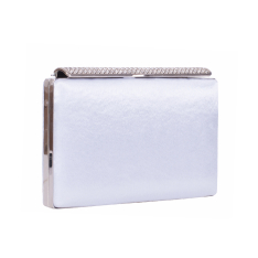 CLUTCH ZEVO DAMA ALB SATINAT SEARA TESSA