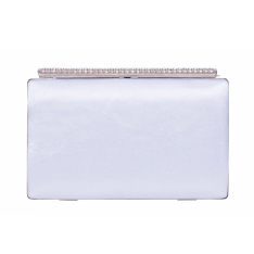 CLUTCH ZEVO DAMA ALB SATINAT SEARA TESSA