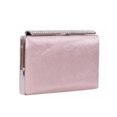 CLUTCH ZEVO DAMA ROZ SAMPANIE SATINAT SEARA TESSA