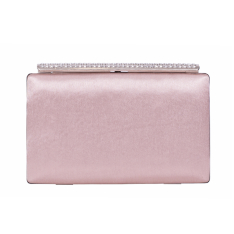 CLUTCH ZEVO DAMA ROZ SAMPANIE SATINAT SEARA TESSA