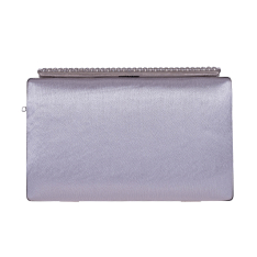 CLUTCH ZEVO DAMA ARGINTIU SATINAT SEARA TESSA
