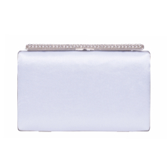 CLUTCH ZEVO DAMA ALB SATINAT SEARA TESSA