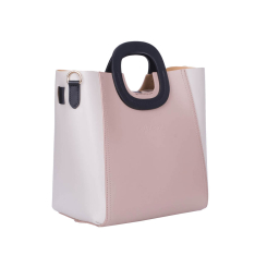 GEANTA ZEVO DAMA ROZ PIELE NATURALA RIGIDA THEA