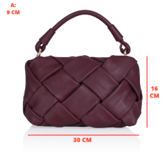 GEANTA ZEVO DAMA BORDO PIELE NATURALA PREMIUM IMPLETITA URANIA