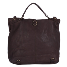 RUCSAC TIP GEANTA ZEVO DAMA MARO PIELE NATURALA ASPECT VINTAGE AMBROZIA