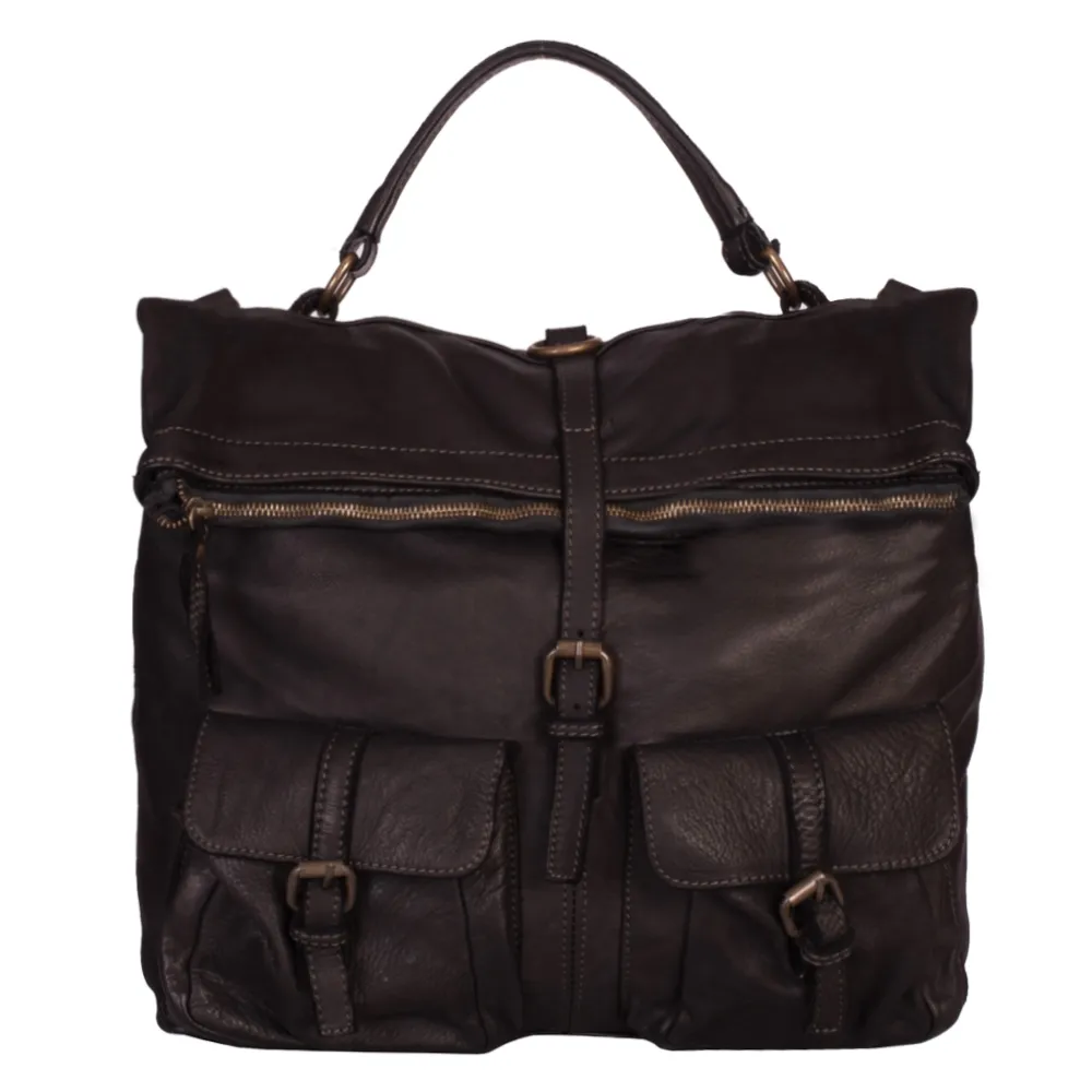 OK様 RUCSAC TIP GEANTA ZEVO DAMA NEGRU PIELE NATURALA ASPECT VINTAGE