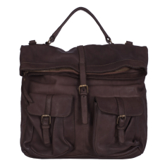 RUCSAC TIP GEANTA ZEVO DAMA MARO PIELE NATURALA ASPECT VINTAGE AMBROZIA