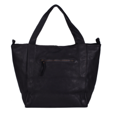 GEANTA ZEVO DAMA NEAGRA PIELE NATURALA VINTAGE BUZUNAR APLICAT ARABELA