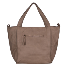 GEANTA ZEVO DAMA TAUPE PIELE NATURALA VINTAGE BUZUNAR APLICAT ARABELA