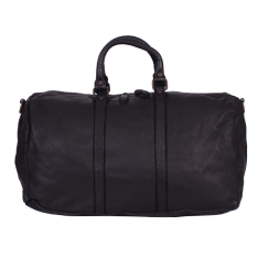 GEANTA ZEVO BARBATI CALATORIE NEAGRA PIELE NATURALA VINTAGE DAVID