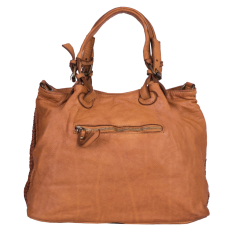 GEANTA ZEVO DAMA VINTAGE CARAMEL PIELE NATURALA ELISEI