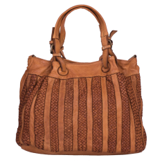 GEANTA ZEVO DAMA VINTAGE CARAMEL PIELE NATURALA ELISEI